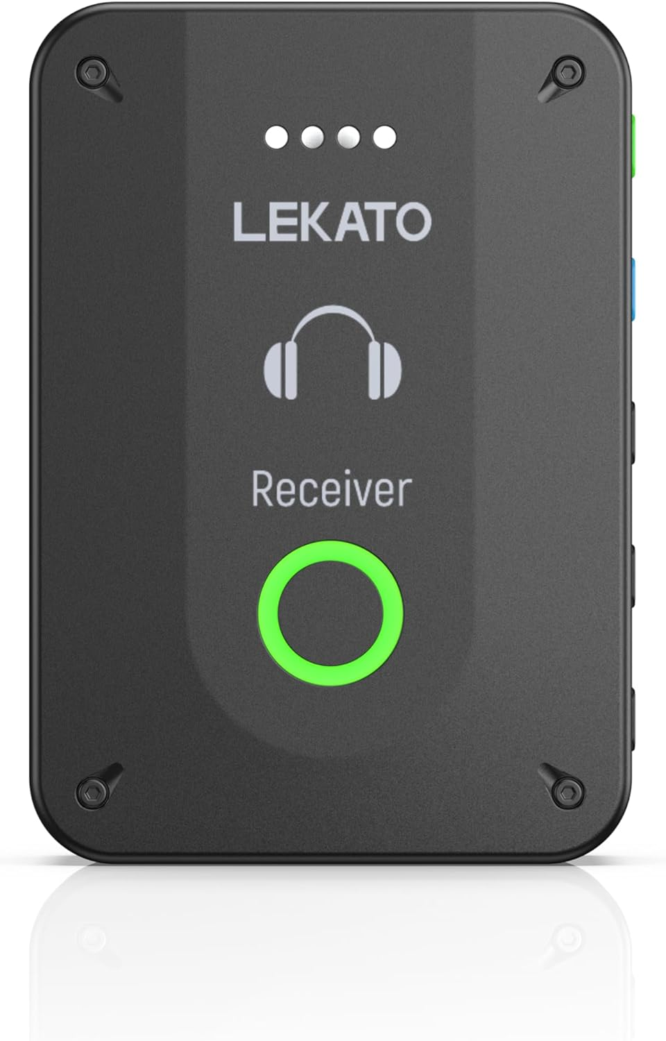 LEKATO Wireless in Ear Monitor System MS-2, Upgraded 2.4G Stereo IEM System Low Latency with Transmitter Beltpack Receiver Auto-Pairing,One to More, In-Ear Monitoring for Church,Band,Singer,Stage