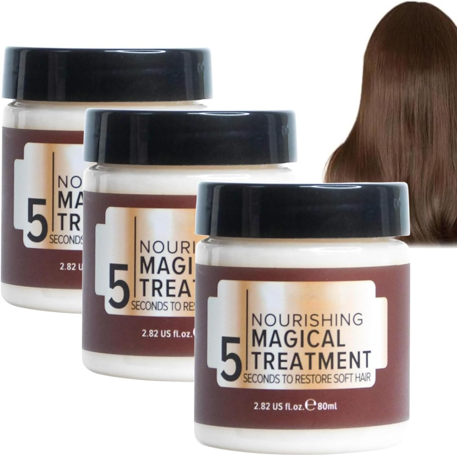 Hair Straightener Mask with Deep Repair,5 Seconds to Restore Soft Hair,Collagen Hair Mask for Moisturization, for Dry & Damaged Hair