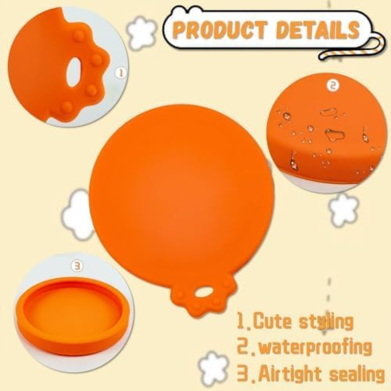 For Oui Yogurt Jar Lids，9 Pack Silicone Pet Food Can Lids, Sealed against Leaks Silicone Lids for Pet Food Can, Reusable Container Silicone Covers Most Standard Size Dog and Cat Can Tops (Colorful) image number 1