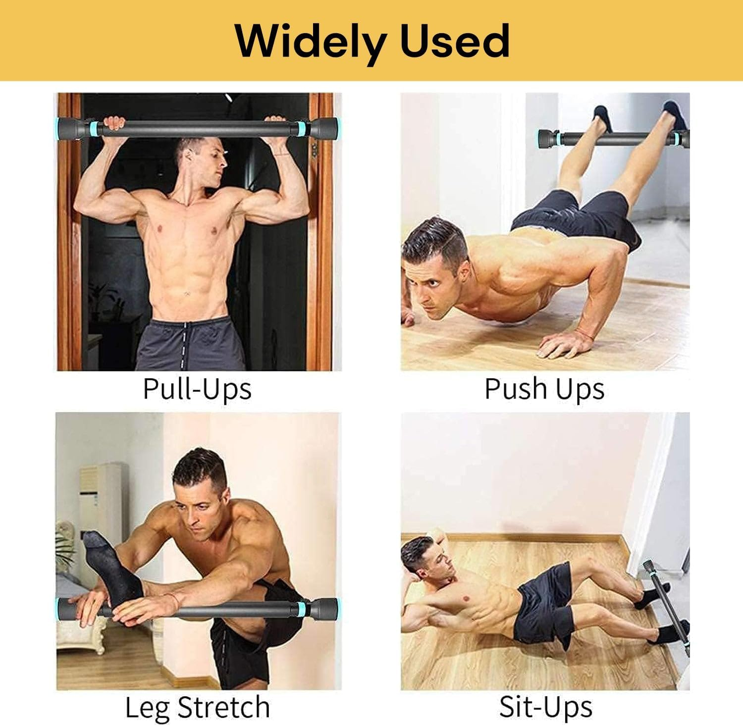 Spendeal Pull up Bar for Doorway, No Screws Adjustable Chin up Bar 72&ndash;97Cm with Locking System & Level Meter, Home Gym Strength Training Bar for Upper Body Workout, Fitness Exercise, 150Kg Load Capacity image number 4