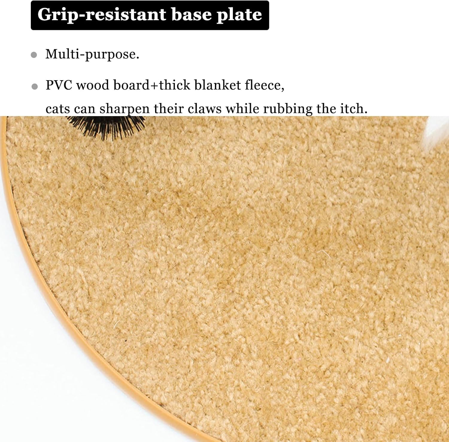 Esenlong Cat Scratching Brush, Cat Hair Removal Rubbing Brush, Arc Shape Cat Self-Care Brush, Cat Massager Scratch