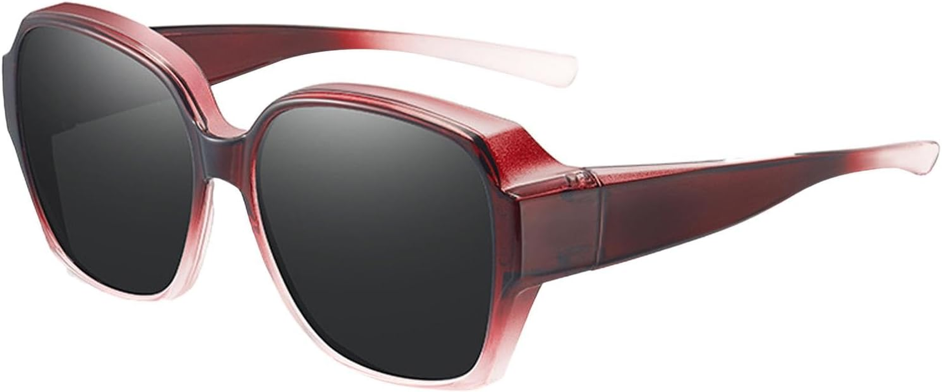 Polarized Fit over Sunglasses | Fit over Glasses Sunglasses Womens Oversized Sunglasses, Fitover Wrap around Eyewear for Men Women | Polarized Snap Shades Sunglasses, Lightweight image number 5