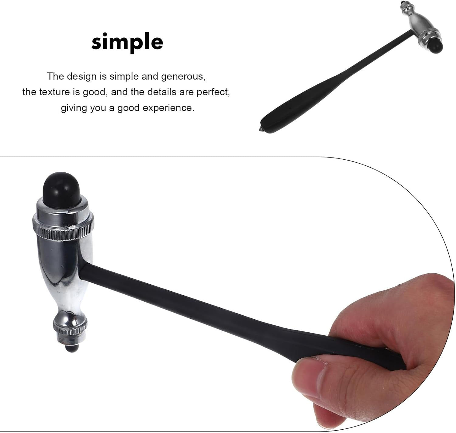 COHEALI Multi-Use Neurological Percussion Hammer with Long Handle for Precise Diagnostic Testing Stainless Steel Medical Hammer for Reflex and Muscle Response Assessment image number 6