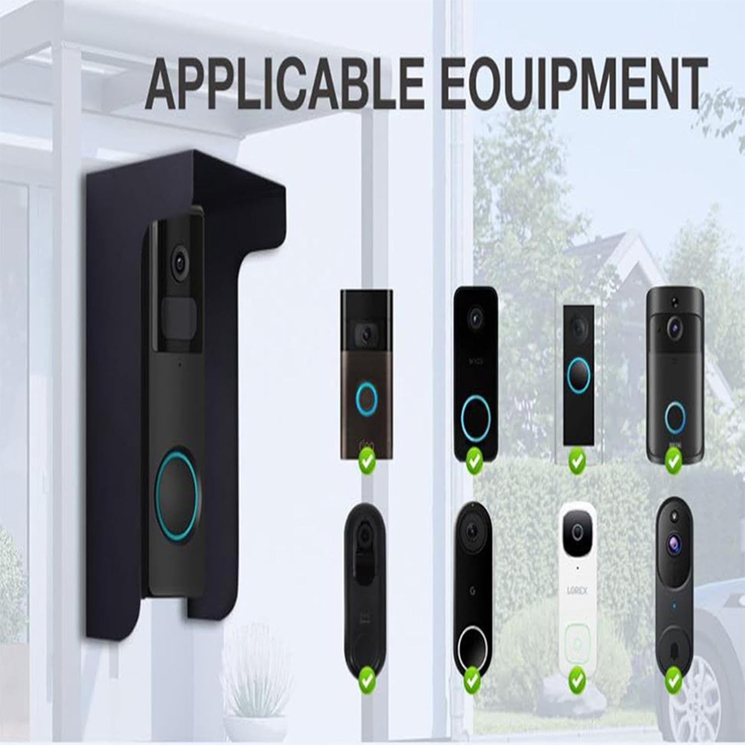 Ring Doorbell Protector - Weatherproof Doorbell Guard, Sturdy Security Shield | Universall Waterproof Anti-Glare Rain Cover, Windproof Door Bell Cover for All-Weather Protection, Door RFID Keypads image number 4