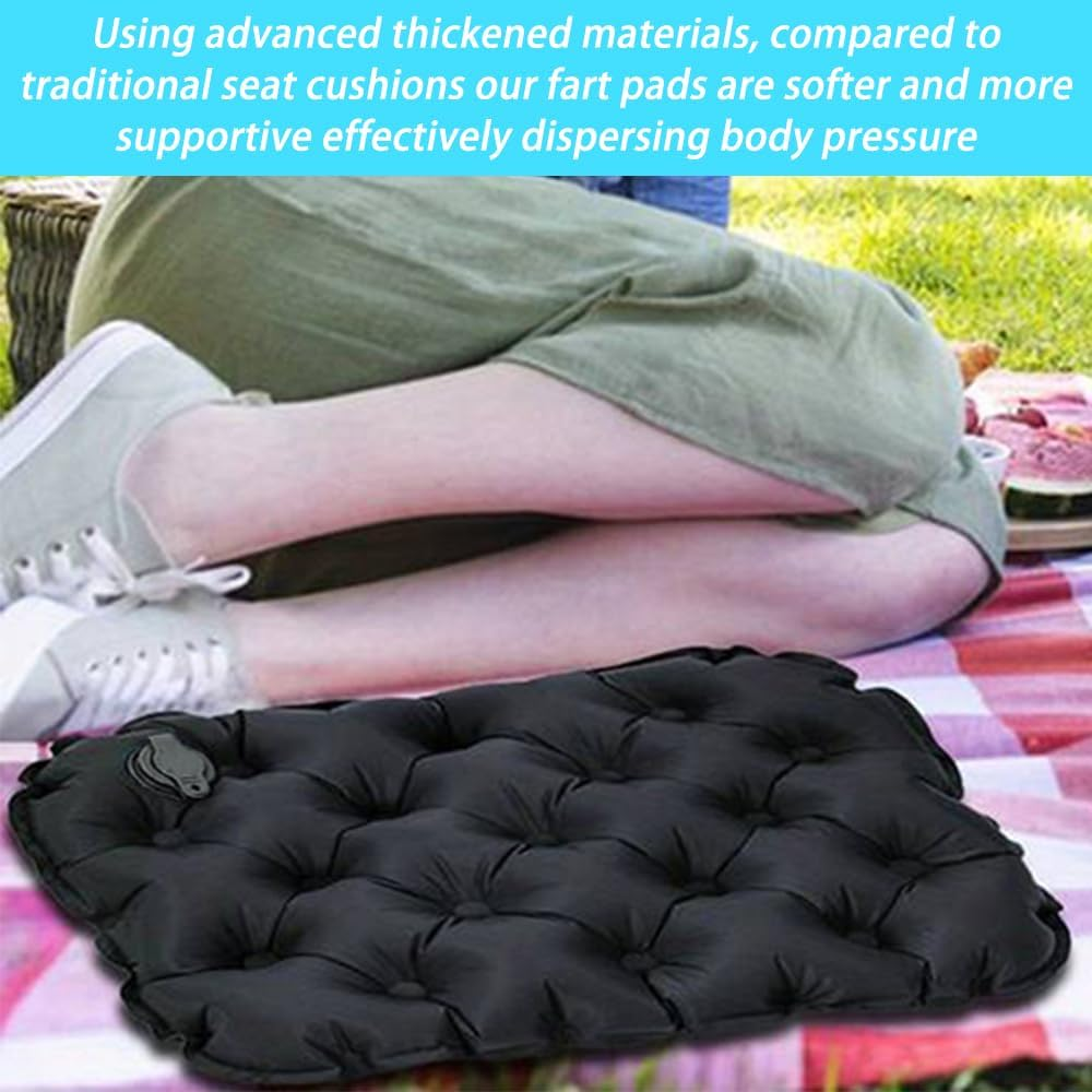 Inflatable Seat Cushion for Sore Prevention, Travel Seat Cushion with Waterproof, Portable Mat to Sit on for Camping Walking Hiking Travel Fishing,Pressure Relief Cushion Indoor Outdoor