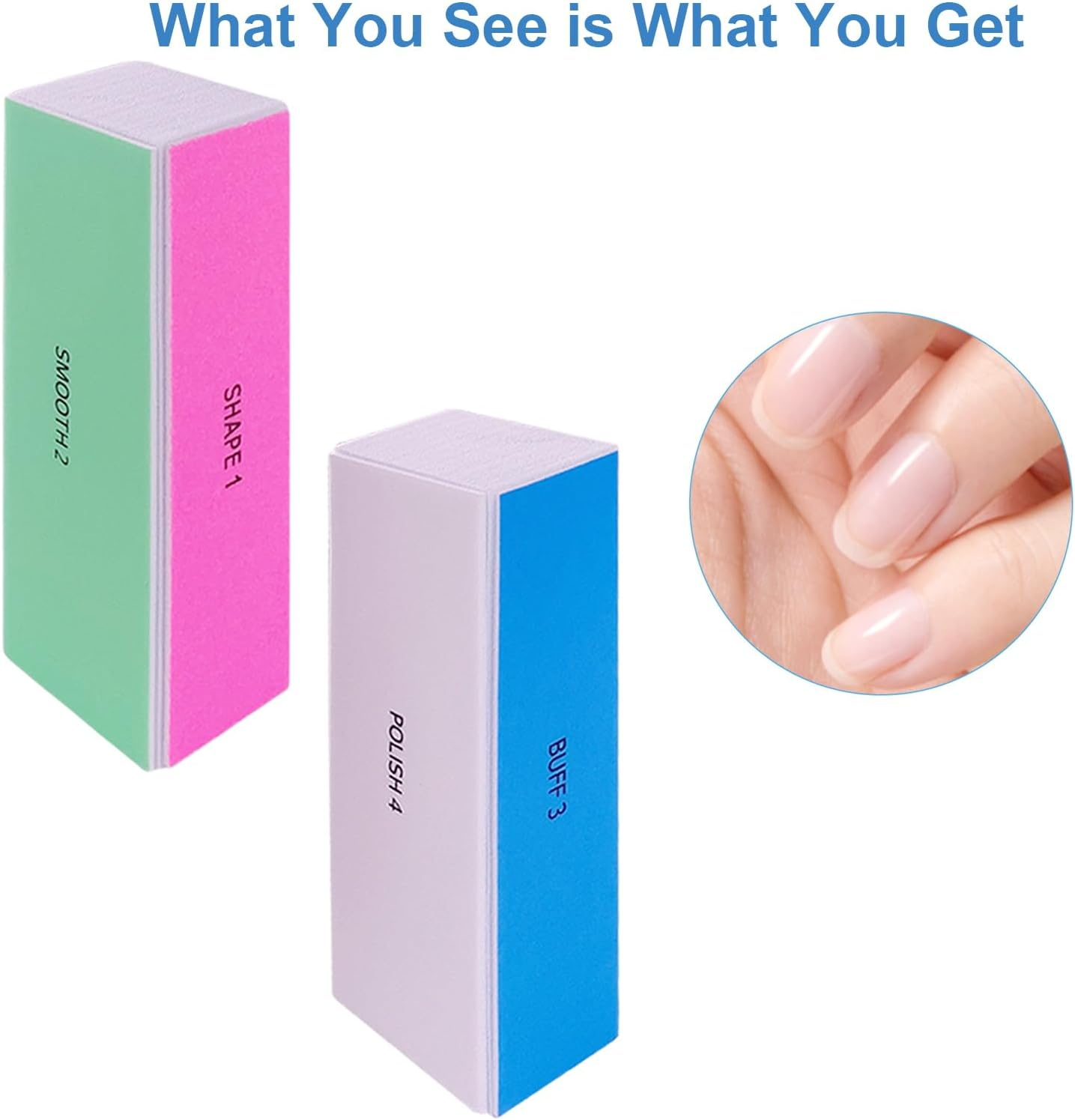 4 Way Nail Buffer Block (10 Pcs), Nail Shine Buffers Blocks Files for Natural and Acrylic Nails Smoother Buffing Block Polisher Fingernail File Buffer 120/240/600/3000 Grit for Buffing Shinning