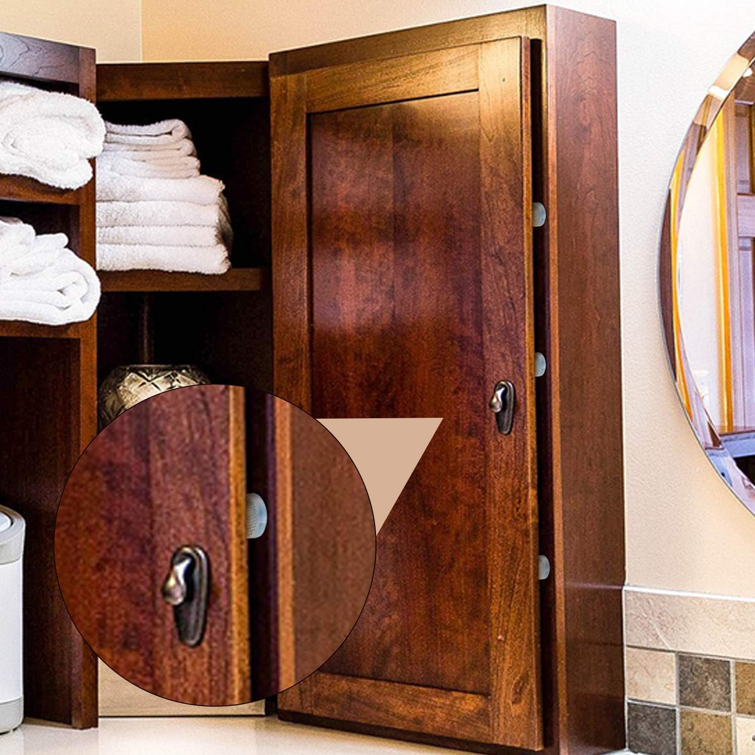 Glass Table Top Bumpers with Stem 5 Size Clear Rubber anti Slip Pads Non Adhesive Glass Table Rubber Grippers for Furniture Cabinet Door(150 Pieces) image number 5