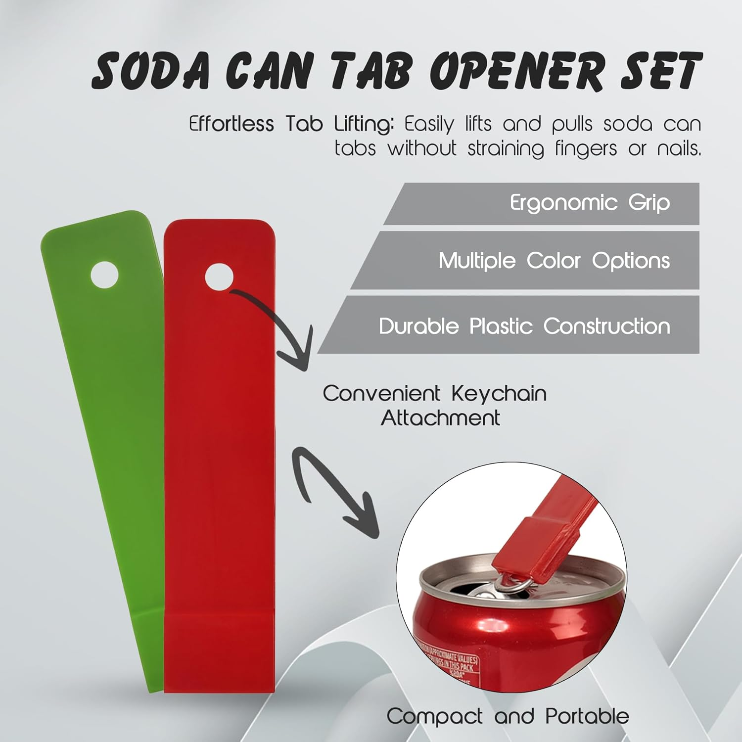 Pop Can Opener &ndash; 4 Pack Beer Can Opener, Soda Can Tab Opener, Party Essential Tool, Great Tool for Bartenders image number 5