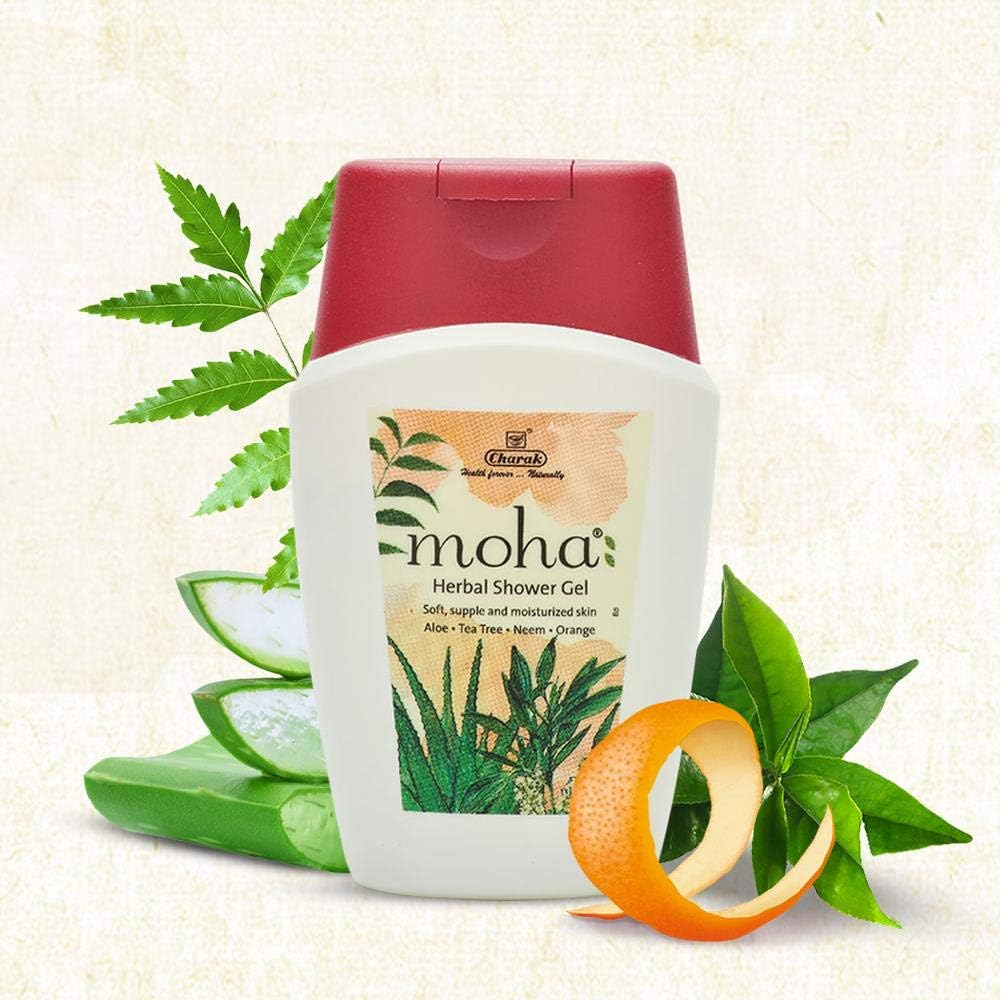 Moha: Herbal Shower Gel - Soft, Supple and Moisturised Skin with Aloe, Tee Tree, Neem and Orange (100Ml) image number 4
