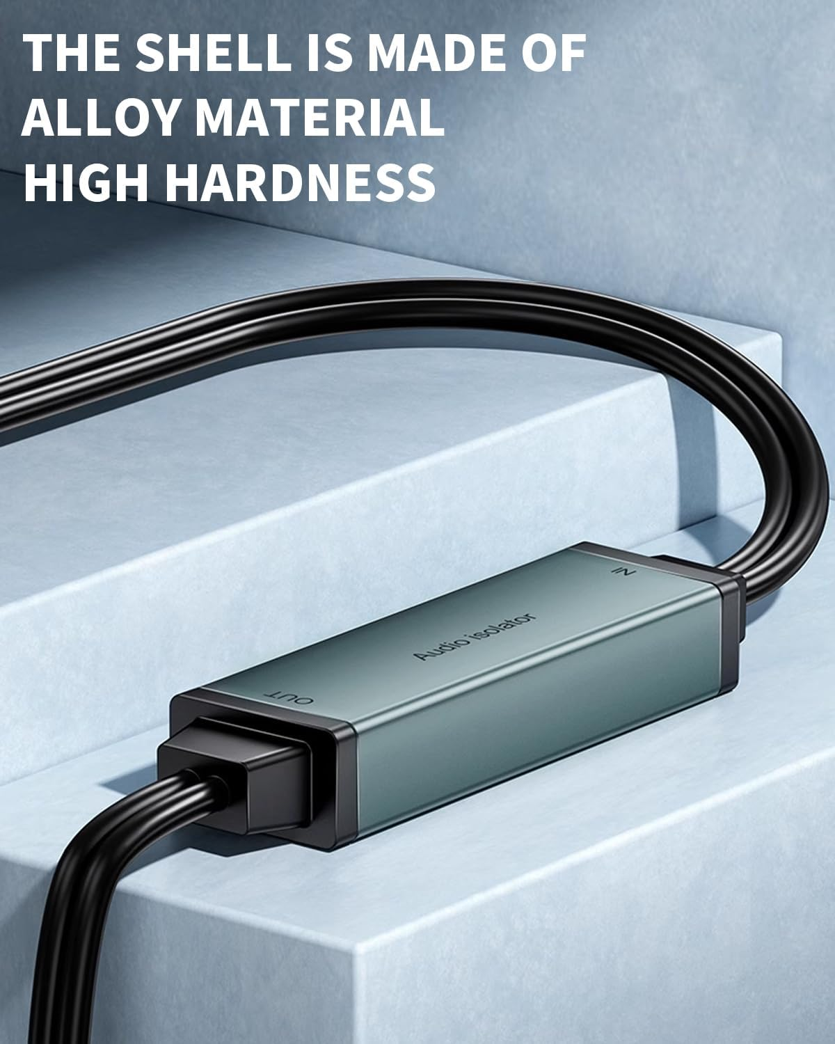 Duttek Ground Loop Isolator RCA, Noise Filter Eliminator with Double RCA Male to Female Audio Cable for Car Audio System/Home Stero System - Plug-And-Play