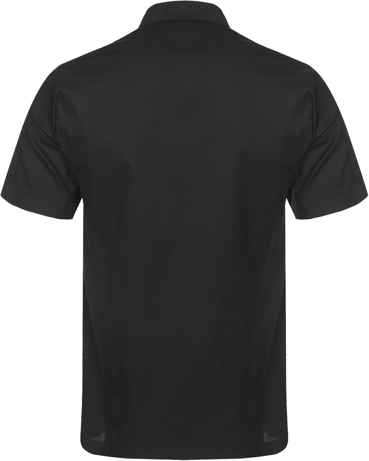 Loodgao Adult Mens Short Sleeve Chef Coat Solid Color Kitchen Cook Uniform Jacket Canteen Bakery Chef Shirts image number 2