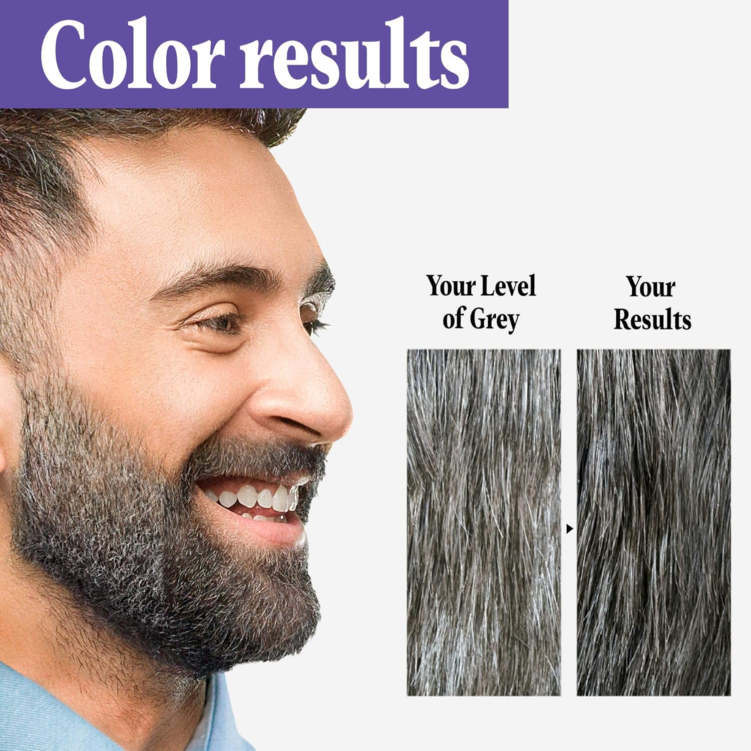 Just for Men Touch of Gray Mustache and Beard Color, Dark Brown & Black image number 2