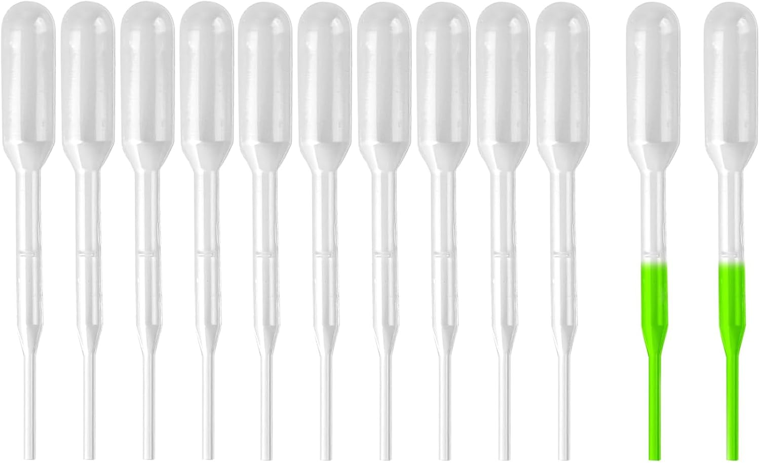 MKUCCD Plastic Squeeze Transfer Pipettes Suitable，0.2Ml Plastic Mini Transfer Pipettes for Liquid Mixture, 50PCS Disposable Dropper，For Chocolate, Cupcakes, Ice Cream, Cakes, Kitchen (12 PCS)