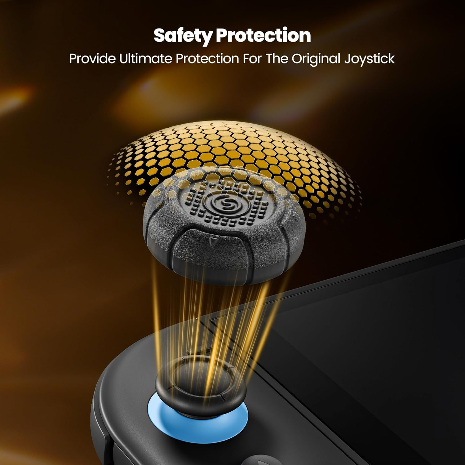 Geekshare G.S.Tac Edge Switch 2 Silicone Thumb Grip Caps Set, Anti-Slip Joystick Cover Caps Compatible with Switch 2025, 3 Pairs / 6 Pcs - Black