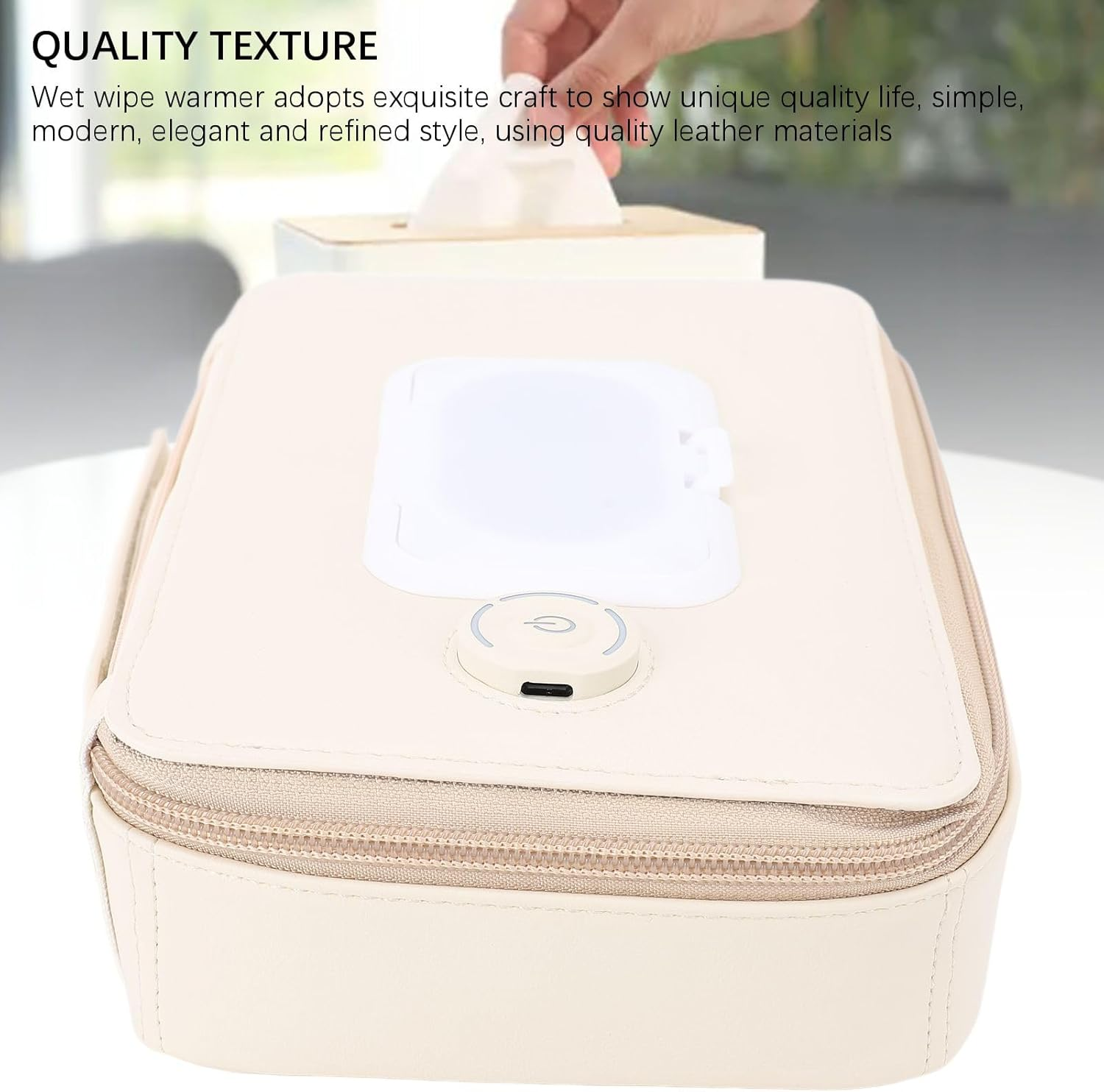 Baby Wipe Warmer, Large Capacity Wipes Dispenser, Heating Function, Diaper Wipe Warmer, for Living Room, Restaurants, Outings image number 4