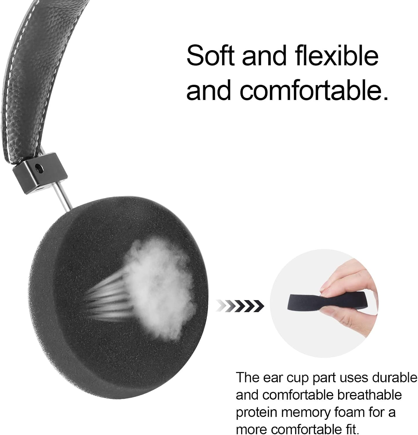 OKCSC WTD-3 Open-Back Headphones with Clear and Transparent Sound Quality Superior Sound with 40Mm Unit &ndash; Compact, Foldable&Lightweight Design Wired On-Ear Headphones Good for Listening to Soft Music image number 1