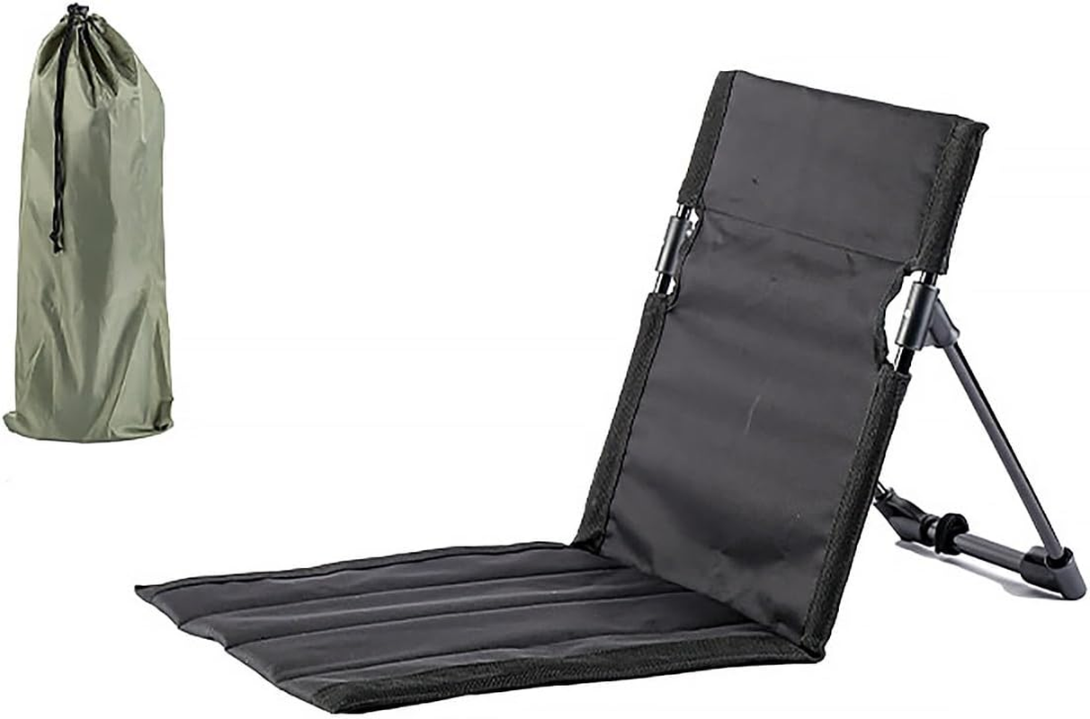 AIMALL Outdoor Folding Chair, Ultra-Light Portable Camping Stool, Sponge-Filled Oxford Fabric Seat, Adjustable Backrest, Ideal for Camping, Fishing, 16.54" Height