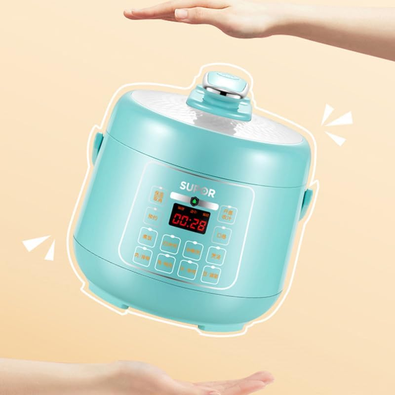 Electric Pressure Cooker 2-3 People Mini Smart Small Automatic Rice Cooker LCD Display Light Blue SY-25YC8010P image number 4