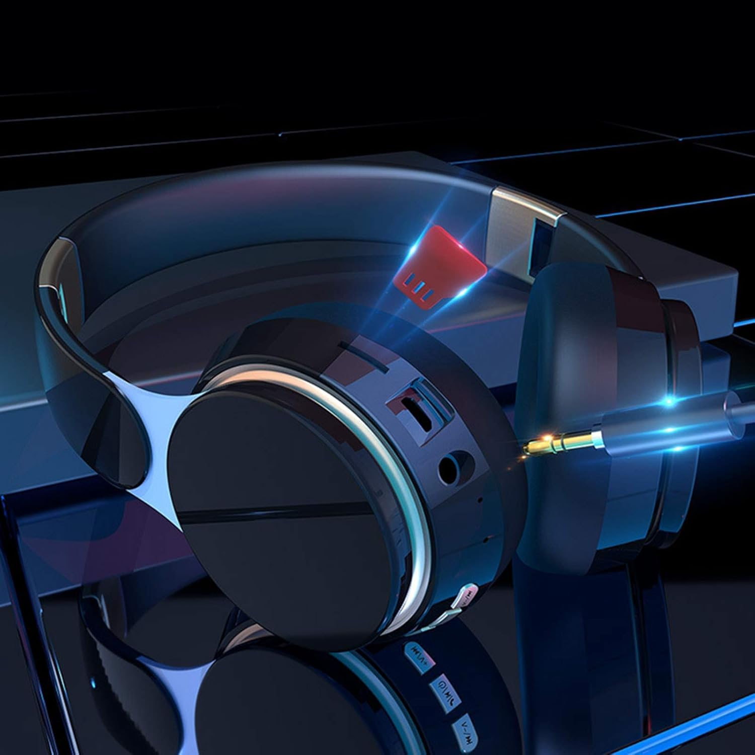 / Noise Canceling Headphones Earphone Foldable with Mic, 7 X7.5X 3 Inches