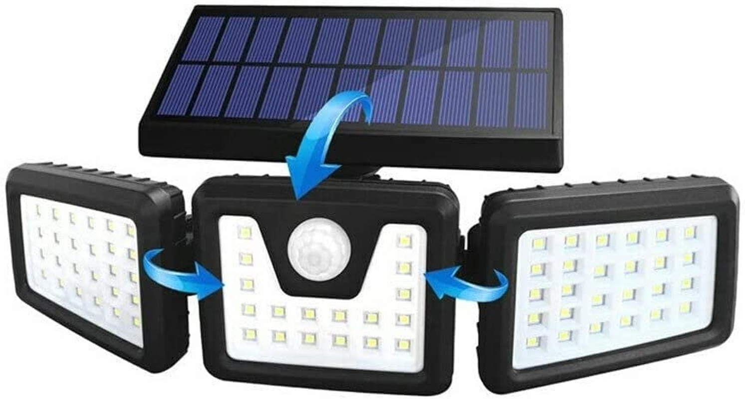 74 LED 3 Head Garden Solar Lights Outdoor Fence Security Motion Sensor Lamp AU image number 5