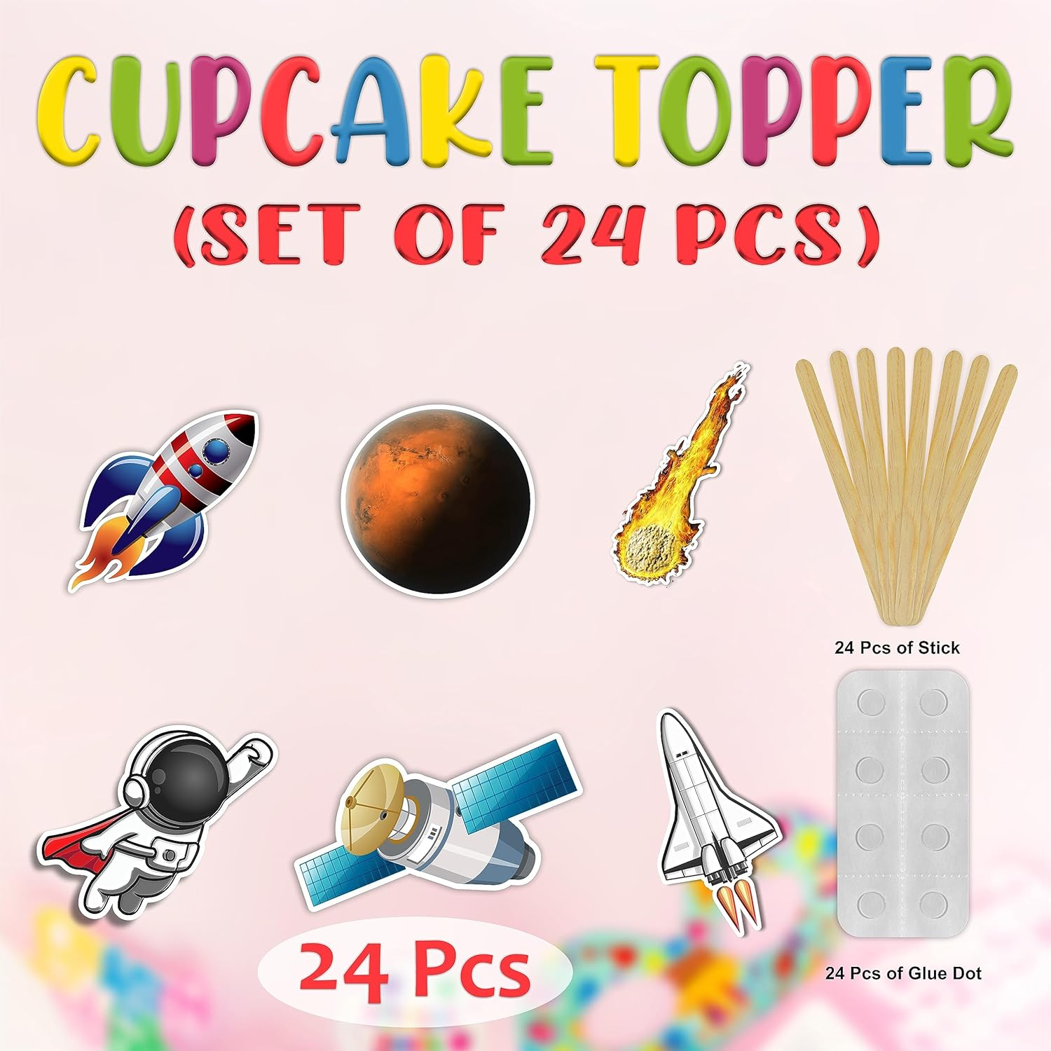 Space Astronaut Cupcake Topper
