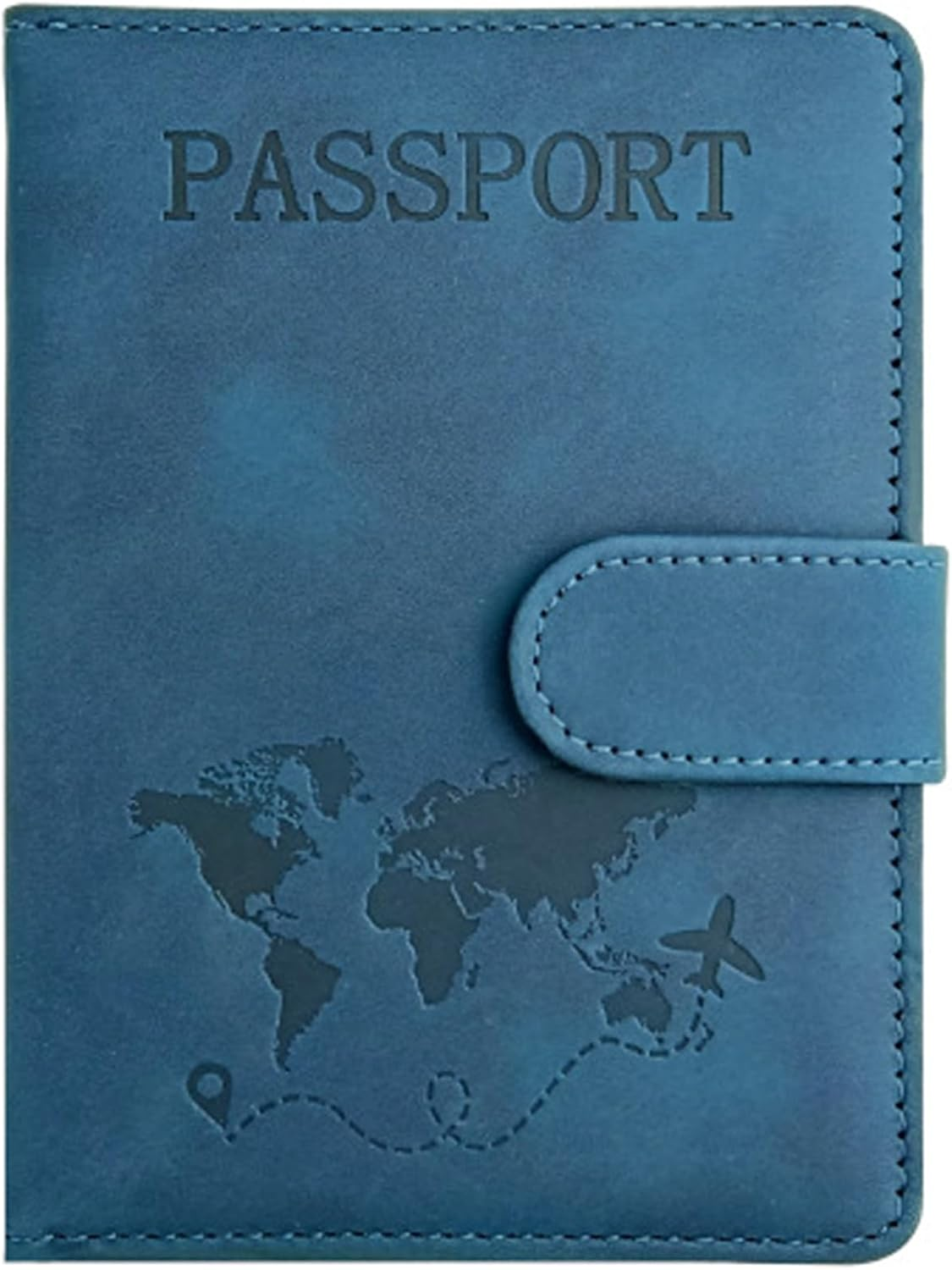 PU Leather Passport Travel Holder - RFID - Blocking Document Organizer with Magnetic Closure, MH MOIHSING Passport Wallet Cover Passport Protector for Credit&Id Cards, Boarding Passes Men&Women (Pink)
