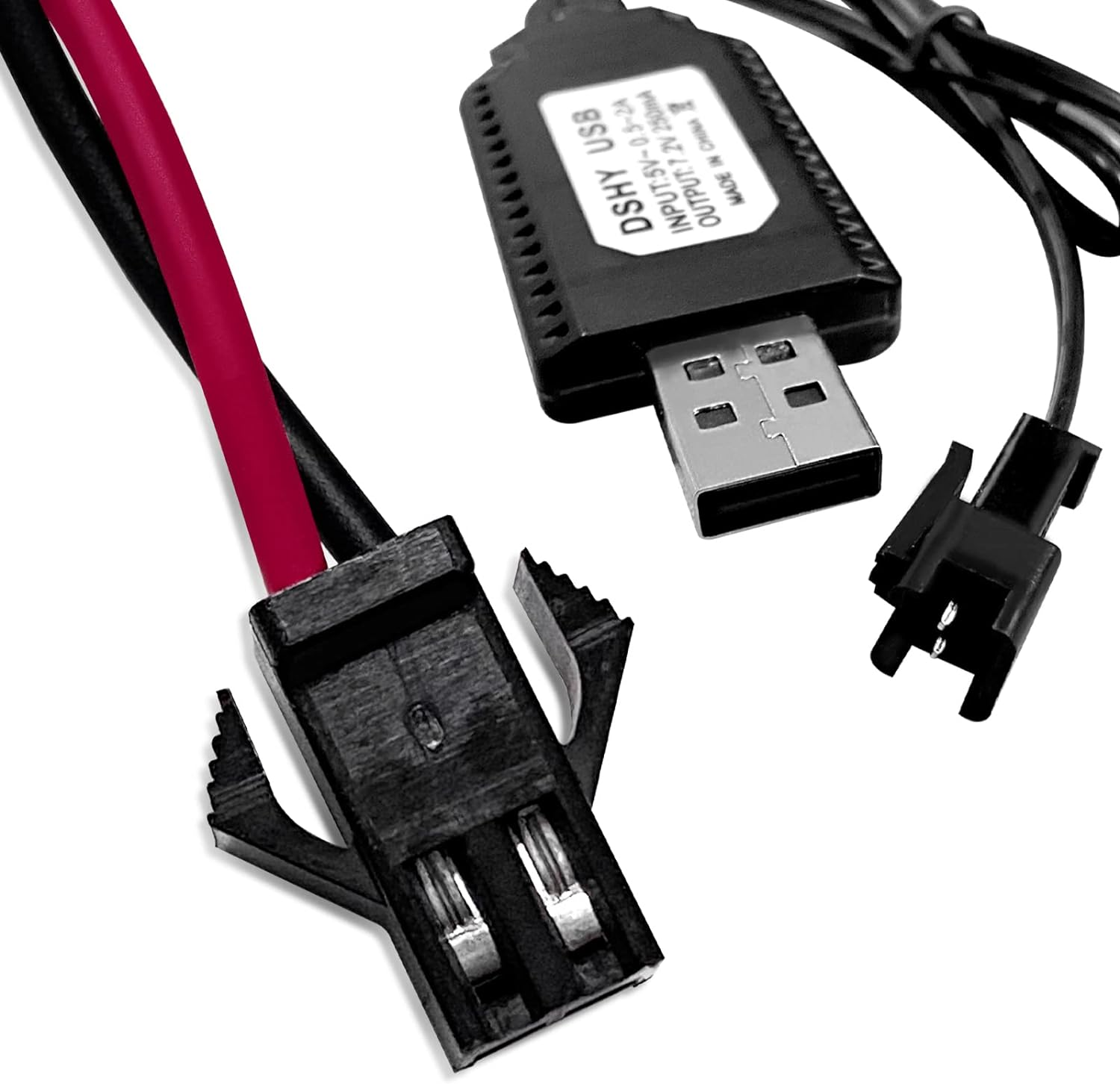 2 Pack 6.0V 700Mah Ni-Cd AA Rechargeable Battery Pack SM2P Plug and 2 USB Charger Cable Fit for RC Truck 29Cm Amphibious Stunt RC Cars Vehicles 6V 700Mah and USB 2 image number 5