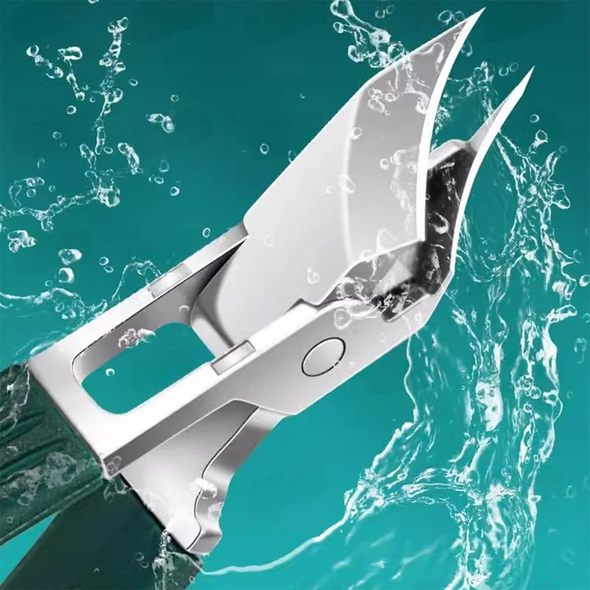 Corta U&ntilde;as Adulto, 3 PCS Kit De Corta&uacute;&ntilde;as Biselado Con Forma De Pico De &Aacute;guila, Corta&uacute;&ntilde;as Inclinado Con Abertura De Mordaza Ancha Y Antisalpicaduras Para, Para Manicura Y U&ntilde;as De Los Pies (Blue) - Green image number 4