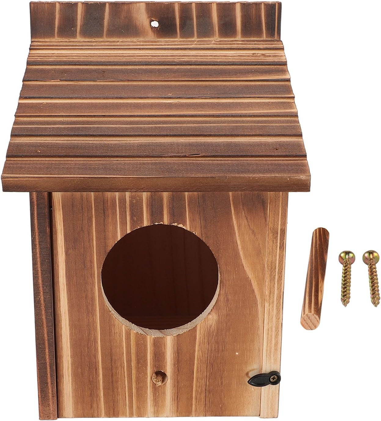 Wood Bird House, Owl House for Outside, Versatile Mounting Birdhouses for outside Clearance with Pole Bird Nesting Box, Barn Owl House Bluebird for Garden Patio Decorative image number 3