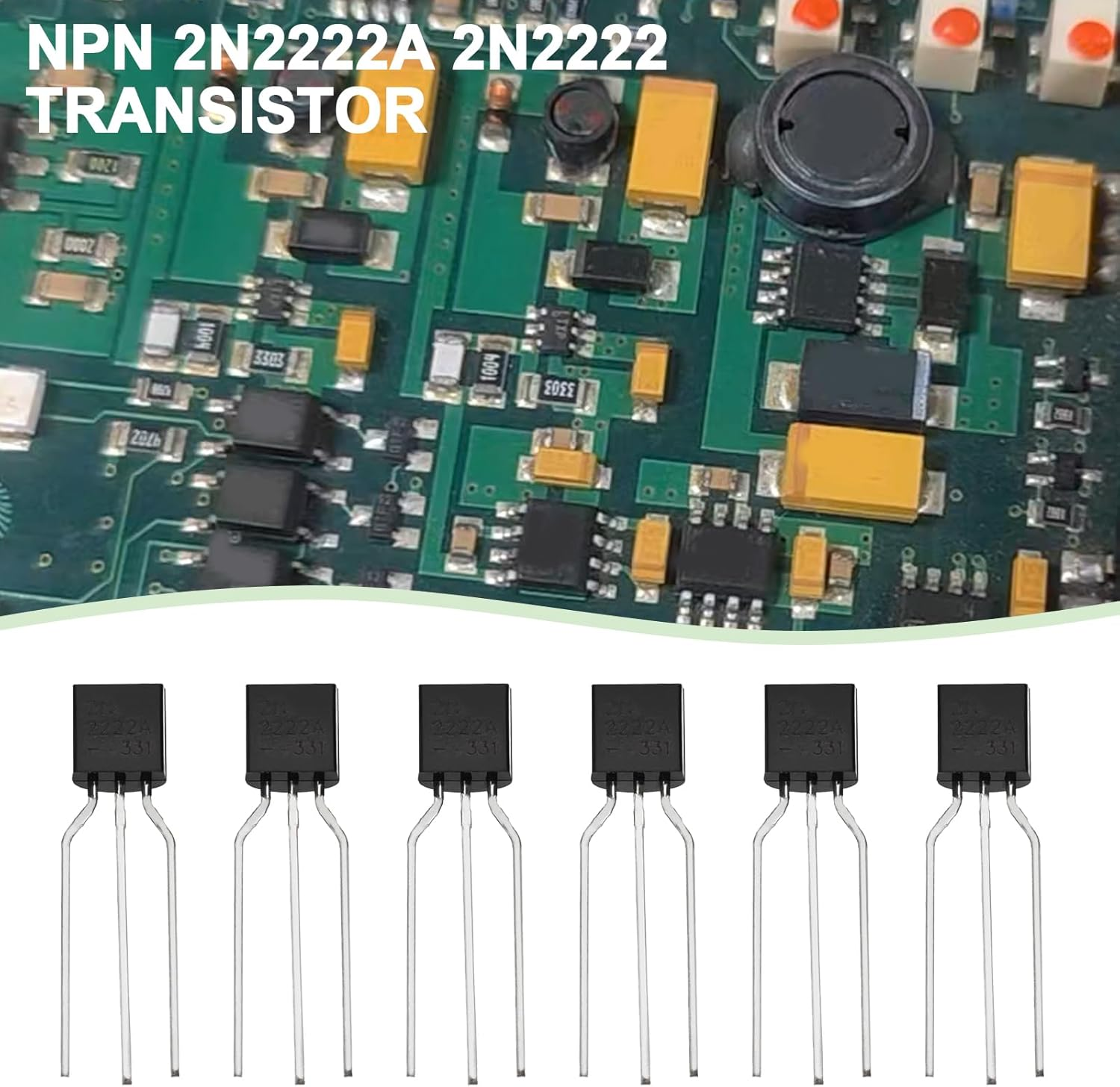 SING F LTD 100Pcs Plastic-Encapsulate Power Transistor NPN 2N2222A 2N2222 40V 0.6A 0.625W TO92 Compatible with Arduinos Compatible with R-Aspberry Pi Black
