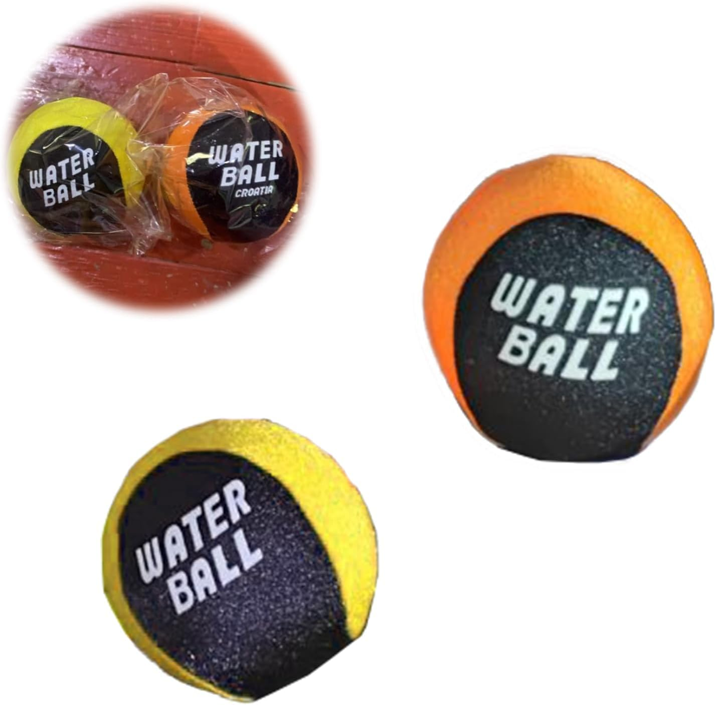 Bangbobi Pack of 2 Water Polo, Water Toy Children Outdoor for Pool, Beach and Lake - Beach Toy & Pool Toy for Children 5-12 Years (60 Mm, TPR)