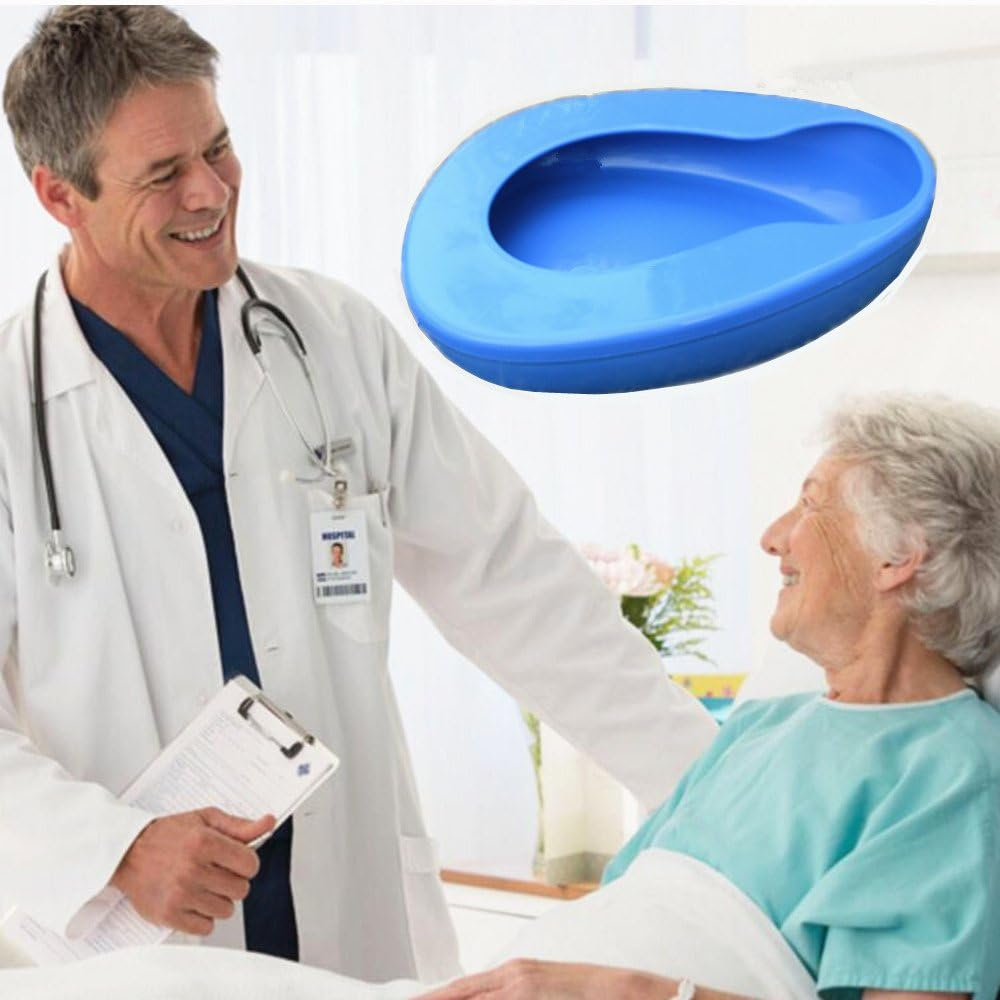 Large Stable PP Bedpan Heavy Duty Smooth Countoured for Bedbound Patient