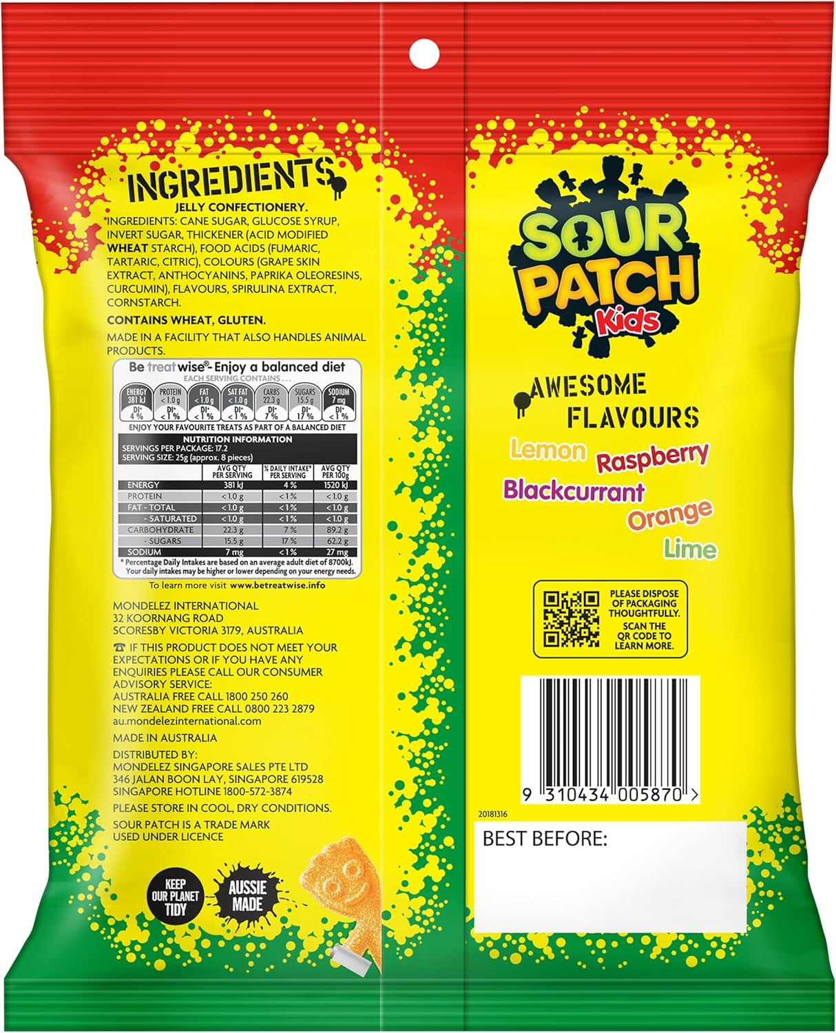 Sour Patch Kids Sweet 430 G