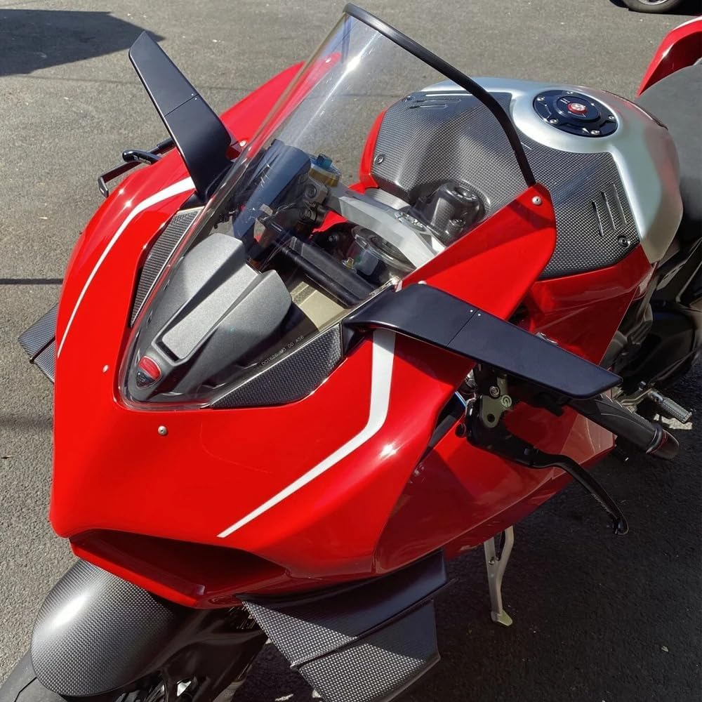 Motorcycle Wind Wing Rearview Mirrors Rotating Side Mirrors Fits for Ducati Panigale V2 955 (2020-2024), Fits for Ducati Panigale V4 1100 (2020-2024) CNC Aluminum Motorcycle Rear View Mirror image number 5