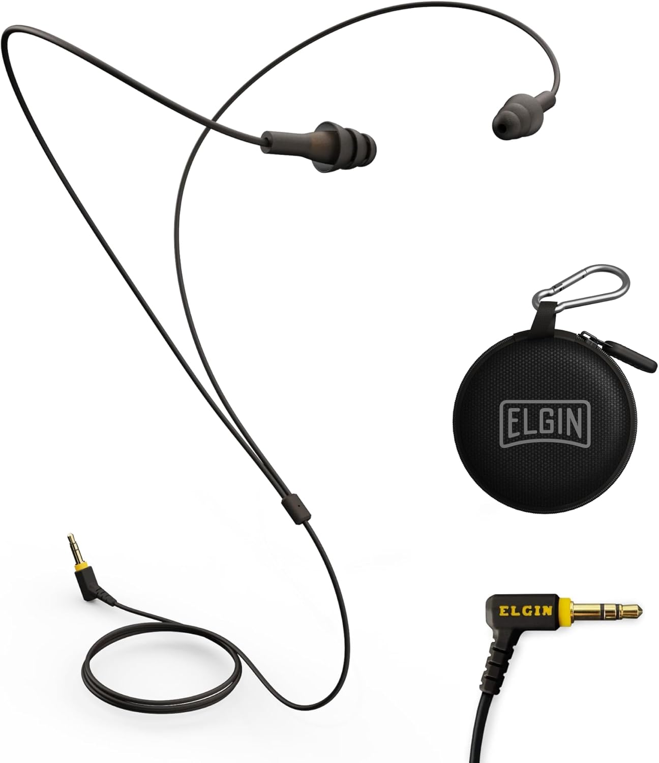Ruckus Earplug Earbuds | OSHA Compliant Noise Reduction In-Ear Headphones : Isolating Ear Plug Earphones Stealth Black image number 2