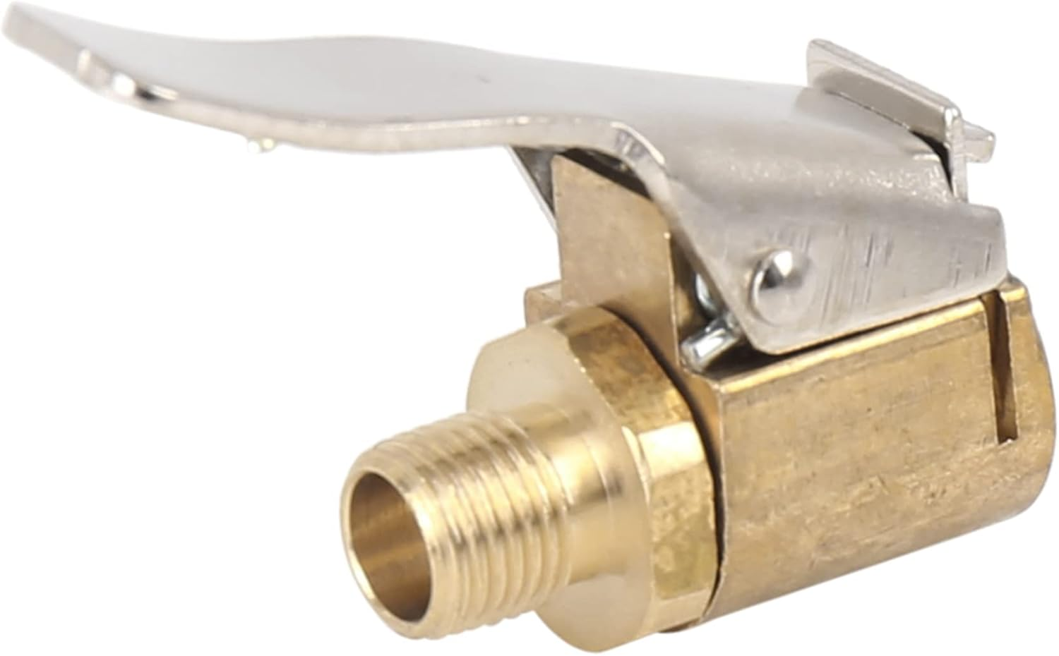 X AUTOHAUX Tire Chuck with Clip Adapter Air Chuck Tire Inflator Compressor Pump Connect Accessories Gold Tone for Vehicle image number 4