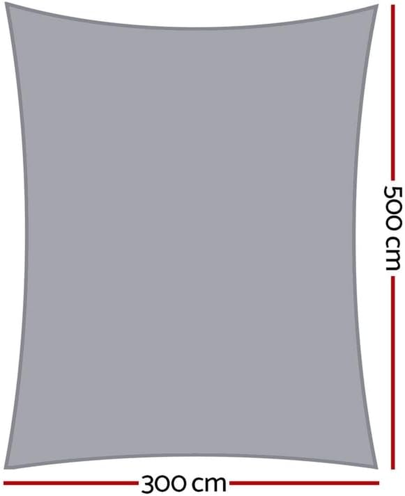 Instahut Waterproof Shade Sail Cloth Shadecloth Rectangle Sun Canopy 3X5M image number 2