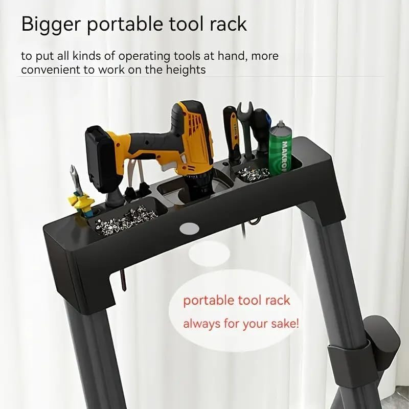 5 Step Ladder, Folding Step Stool with Wide Anti-Slip Pedal,Portable Lightweight Ladder with Tool Tray, for Home,Kitchen, Garden and Office, Holds up to 330Lbs