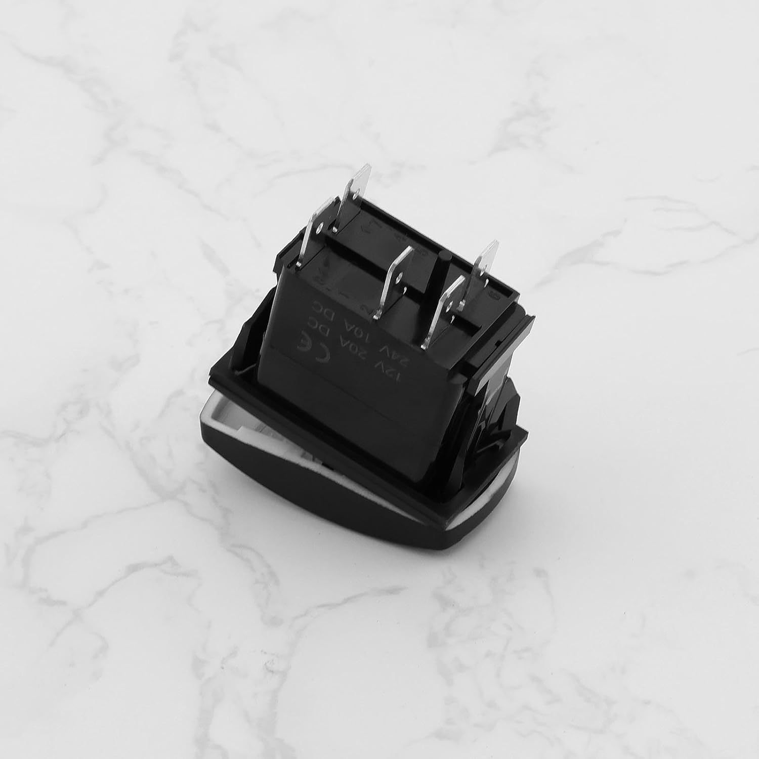 SING F LTD 1PC Blue Led Air Compressor Rocker Switch DC 12V/20A 24V/10A 54.3X48.1X26.5Mm 5-Pin Double Pole Single Throw Switch for Trucks Cars Boats image number 1