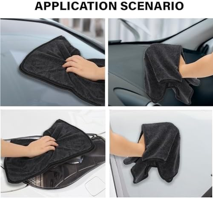 3PCS Bathroom Drying Cloth,Shiny Wipes for Car Detailing, Ultra Absorbent Microfiber Drying Towel for Cars and Trucks, Streak Free, Scratches Kitchen,Window Multipurpose（40 * 40Cm Large Size） image number 1