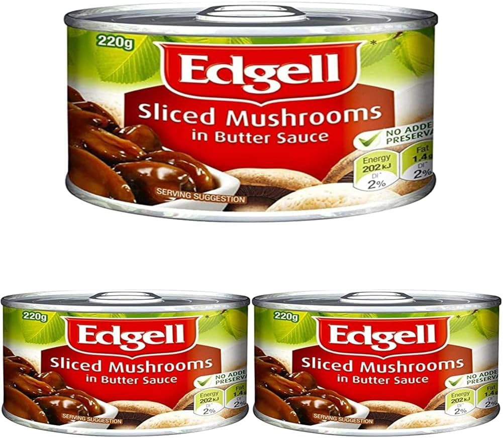 Edgells Sliced Mushrooms in Butter Sauce Can Food 220 G, 220 G image number 1