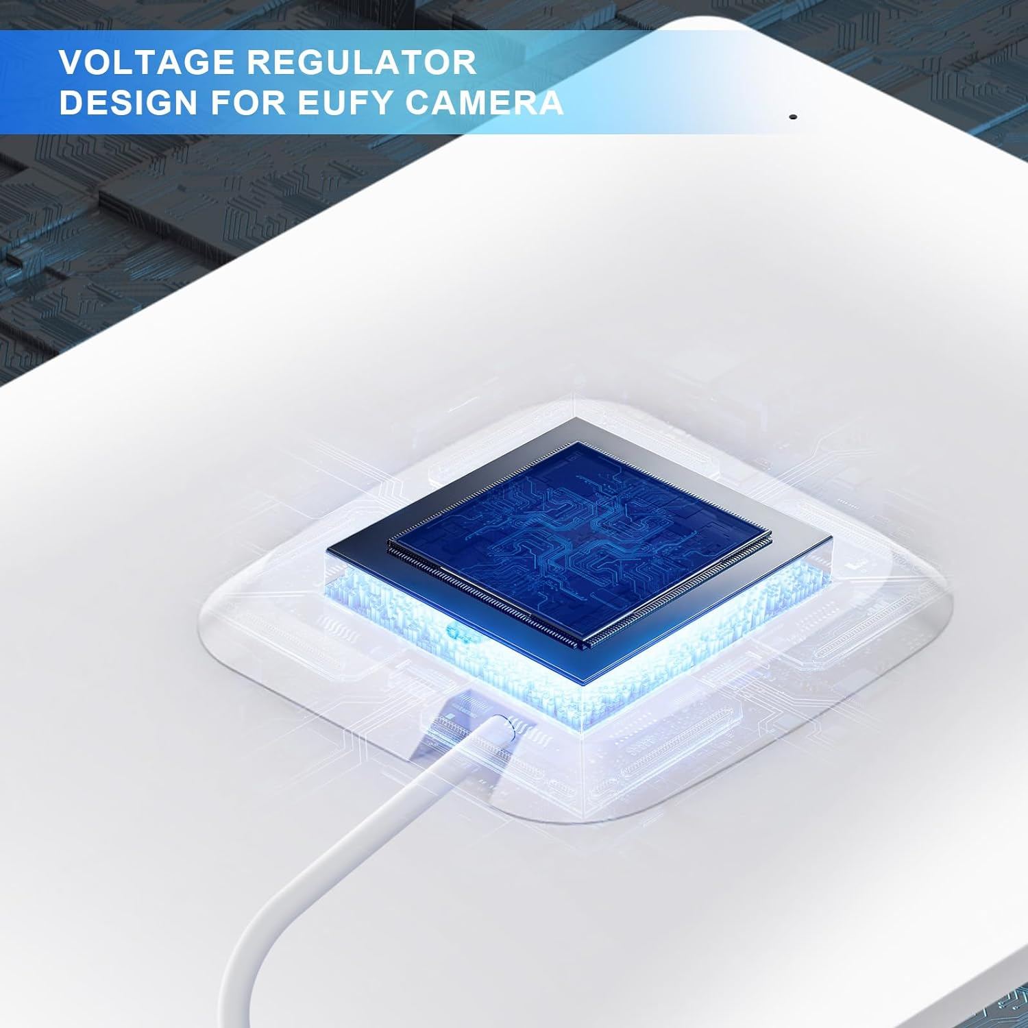 SANKABA Solar Panel for Eufy Camera,6W Solar Charger for Eufy E,2C/2C Pro,2/2Pro,E20/E40,Solo,Solocam Spotlight Outdoor Camera,Ip65 Waterproof Usb-C/Micro USB Connector & Rubber Plug(White) - White image number 3