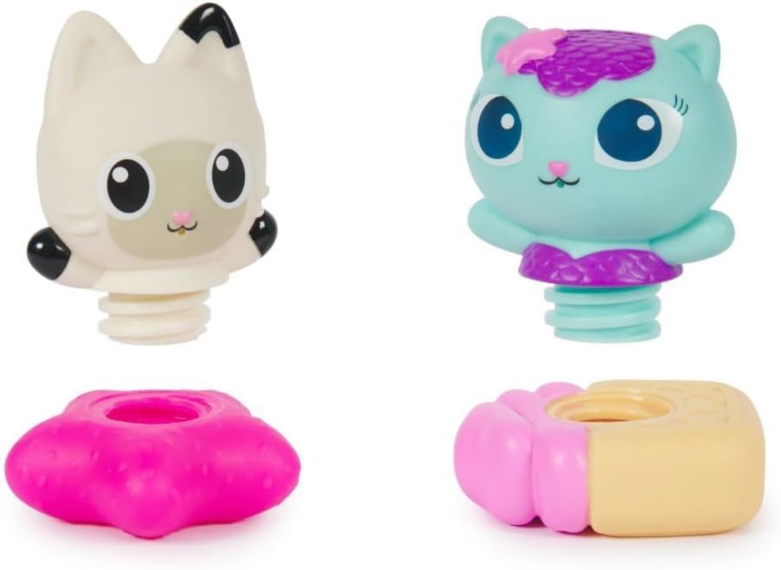 Gabby&rsquo;S Dollhouse: Gabby Cat Bath Squirters, Mercat & Pandy Paws Floating Toddler Bath Toys for Girls & Boys Ages 3 and Up image number 2