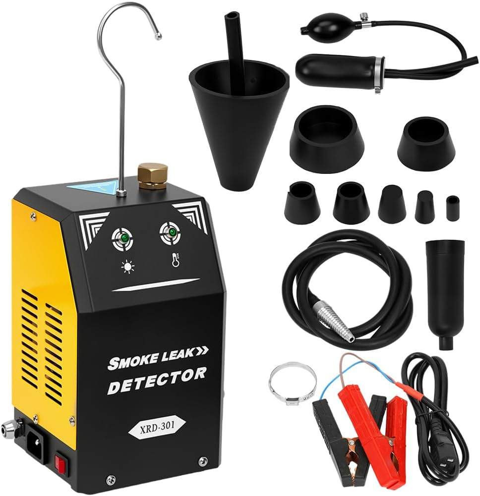 Automotive Smoke Machine, 12V Smoke Machine Leak Detector for Cars, EVAP Car Leak Tester with Built-In Air Pump for Vehicles/Motorcycles/Atv/Boats image number 6