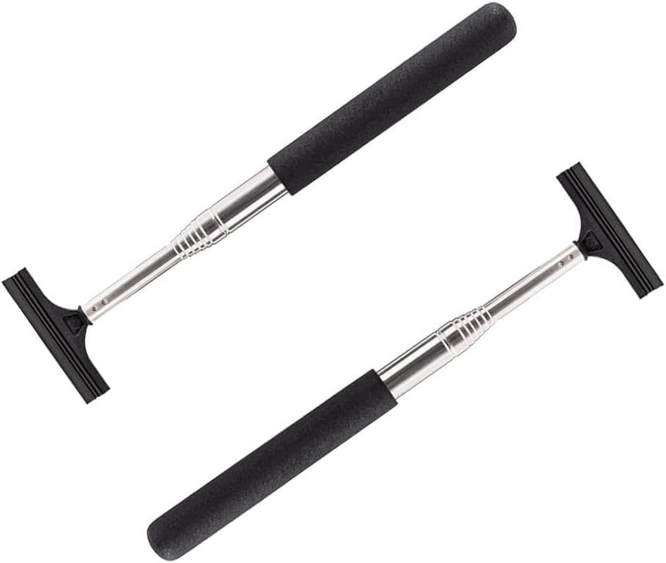 Retractable Car Mirror Wiper, 2Pcs Retractable Car Rearview Mirror Window Squeegee, Retractable Rear-View Mirrors Wiper Snow Brush and Ice Scraper