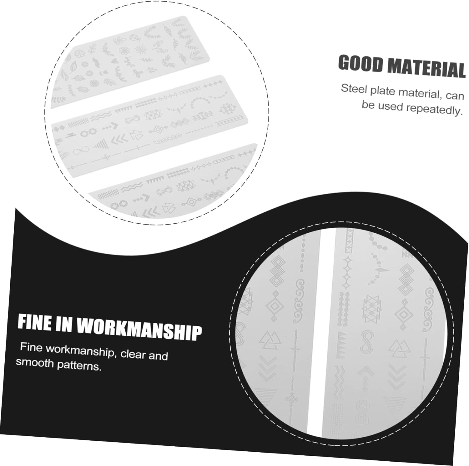 AUTSUPPL 5 Sheets Nail Art Stamping Plates Reusable Manicure Templates with Floral Butterfly Patterns for DIY Nail Art Women and Mothers image number 3