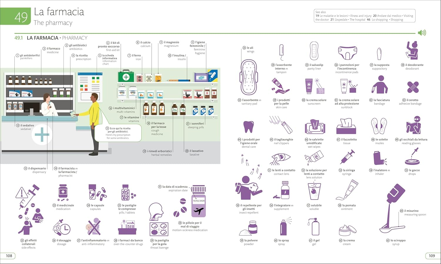 Italian - English Illustrated Dictionary: a Bilingual Visual Guide to over 10,000 Italian Words and Phrases image number 3