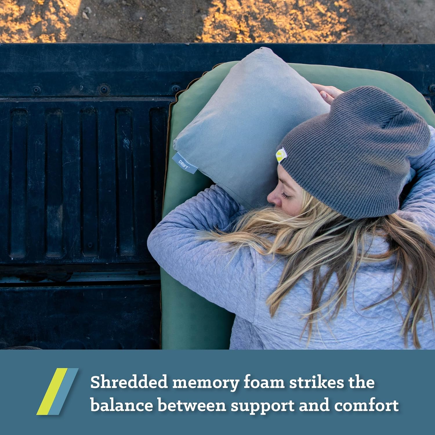 Klymit Drift Car Camp Pillow, Green, Large image number 2