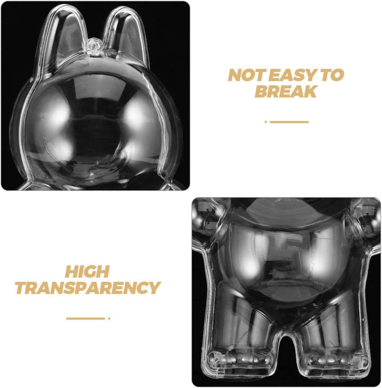 Totority Doll Protective Case - Clear Acrylic Display Box for Collectible Dolls 18X10 5X8 5Cm Dustproof Stylish Storage