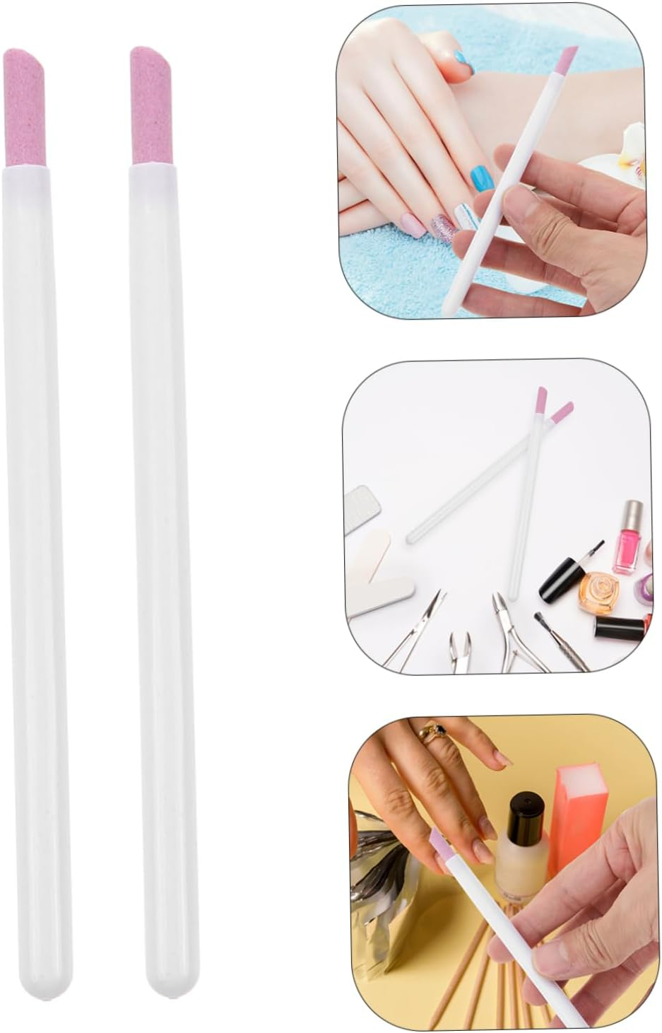 MUSISALY 5Pcs Manicure Pen Multi-Function Nail Polishing Pens Nail Cuticle Remover